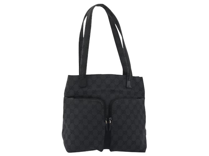 Borsa Tote GUCCI GG Canvas Nero Argento 002 1076 2684 Auth ka5725 - vista 13