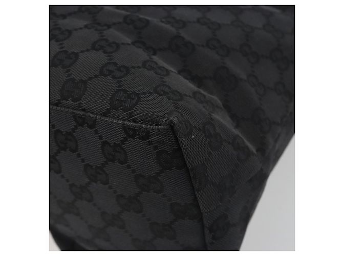 Borsa Tote GUCCI GG Canvas Nero Argento 002 1076 2684 Auth ka5725 - vista 15