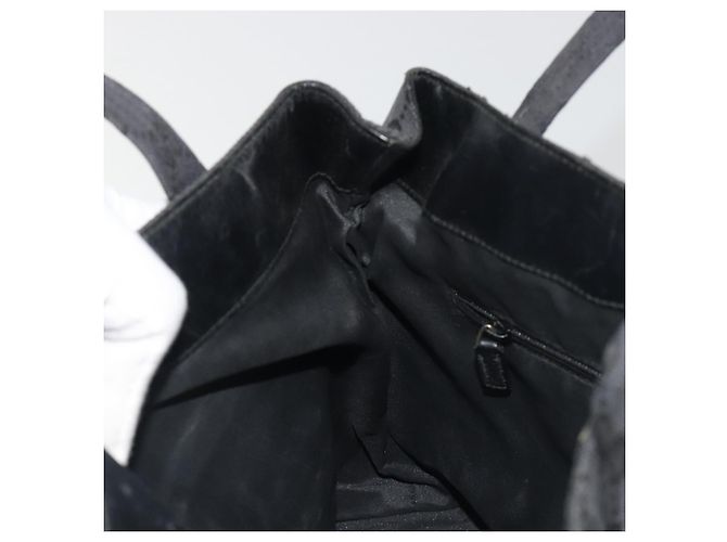 Borsa Tote GUCCI GG Canvas Nero Argento 002 1076 2684 Auth ka5725 - vista 19