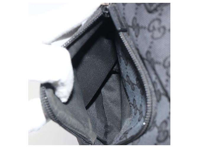 Borsa Tote GUCCI GG Canvas Nero Argento 002 1076 2684 Auth ka5725 - vista 22