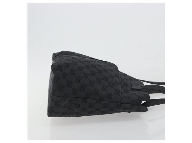 Borsa Tote GUCCI GG Canvas Nero Argento 002 1076 2684 Auth ka5725 - vista 3