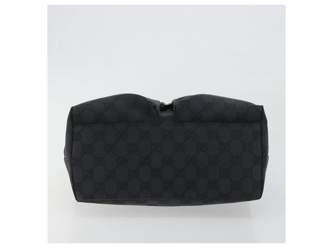 Borsa Tote GUCCI GG Canvas Nero Argento 002 1076 2684 Auth ka5725 - vista 5