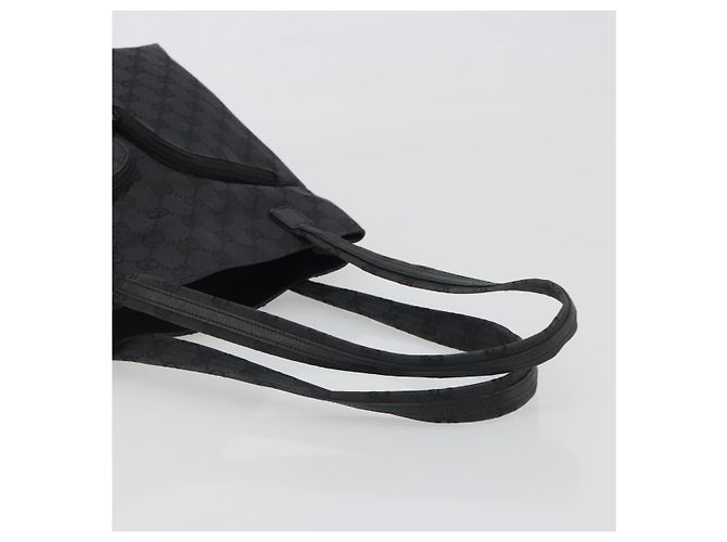 Borsa Tote GUCCI GG Canvas Nero Argento 002 1076 2684 Auth ka5725 - vista 7