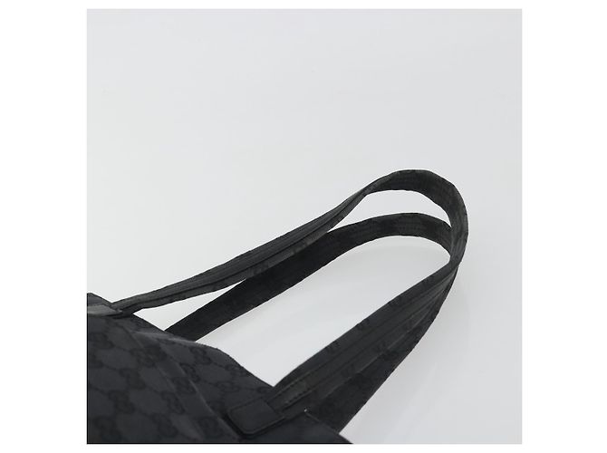 Borsa Tote GUCCI GG Canvas Nero Argento 002 1076 2684 Auth ka5725 - vista 8