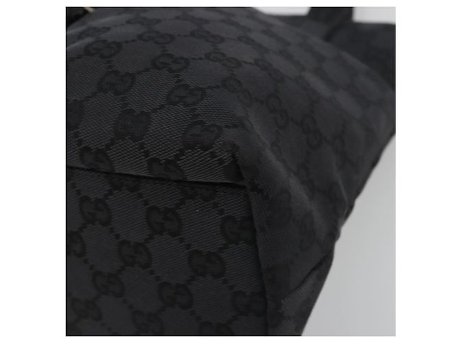 Borsa Tote GUCCI GG Canvas Nero Argento 002 1076 2684 Auth ka5725 - vista 9