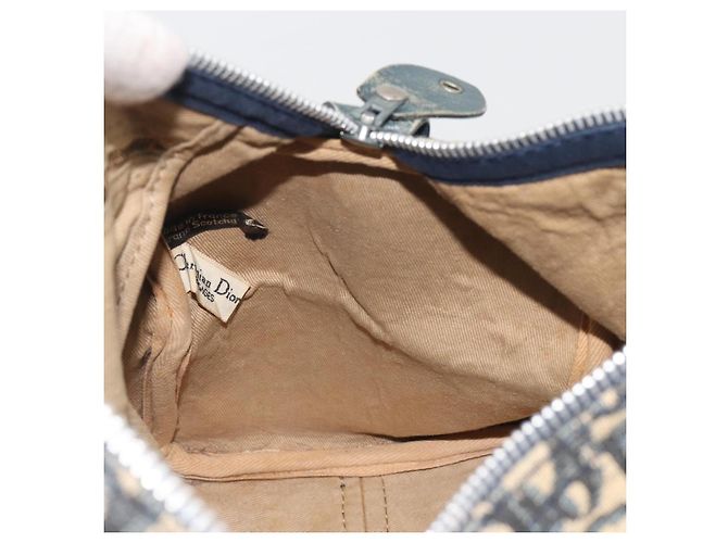 Borsa a mano Christian Dior Trotter Canvas Navy Silver Auth BA14770 Argento Blu navy - vista 16