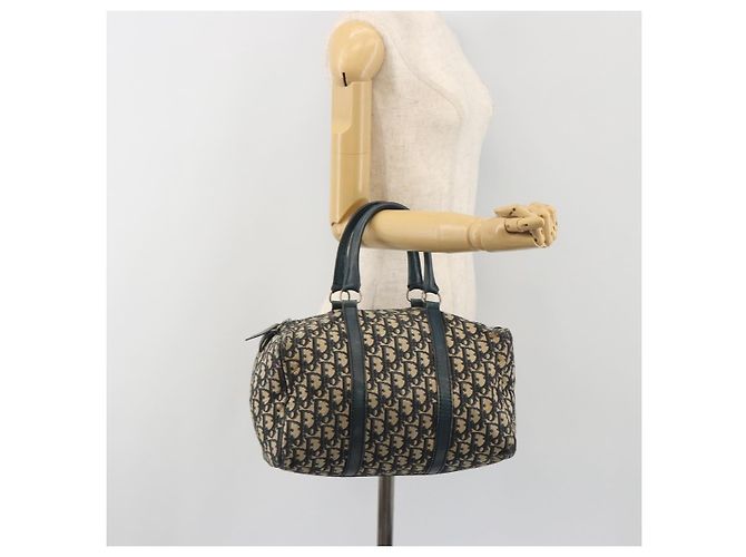 Borsa a mano Christian Dior Trotter Canvas Navy Silver Auth BA14770 Argento Blu navy - vista 20