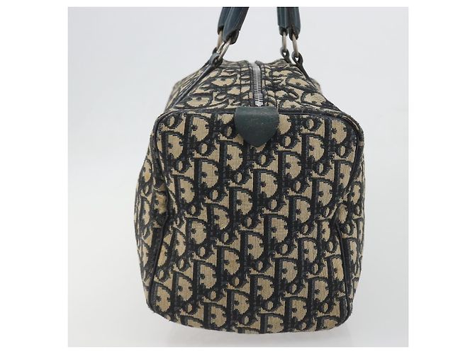 Borsa a mano Christian Dior Trotter Canvas Navy Silver Auth BA14770 Argento Blu navy - vista 4