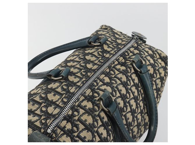 Borsa a mano Christian Dior Trotter Canvas Navy Silver Auth BA14770 Argento Blu navy - vista 6