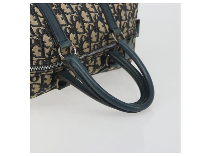 Borsa a mano Christian Dior Trotter Canvas Navy Silver Auth BA14770 Argento Blu navy - vista 7