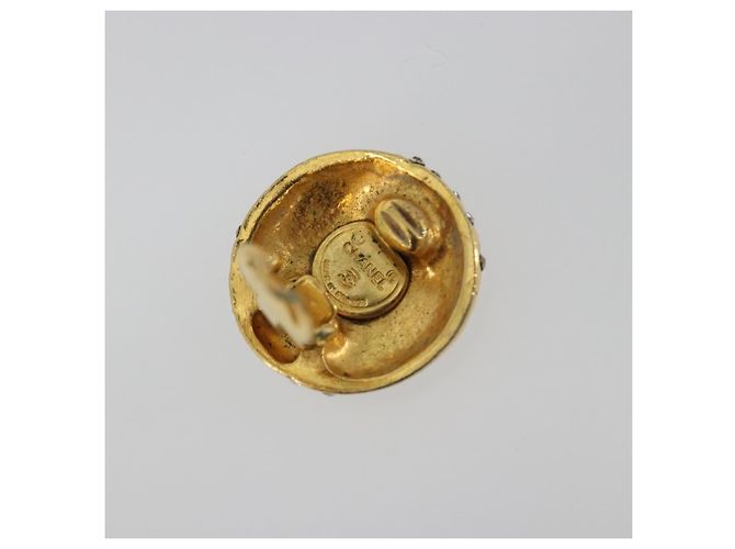 Orecchini CHANEL Metallo Tono Oro CC Auth 198843 - vista 11