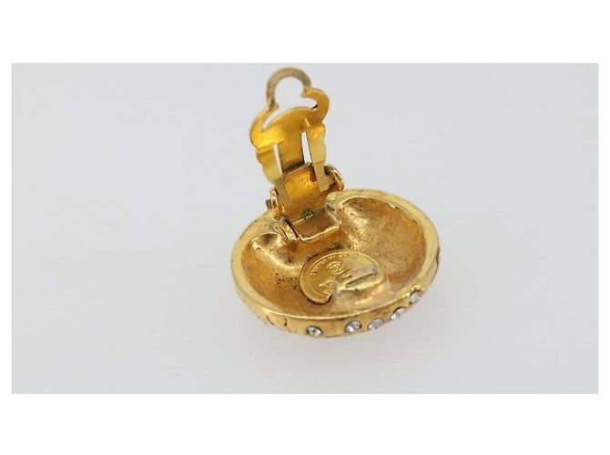 Orecchini CHANEL Metallo Tono Oro CC Auth 198843 - vista 4