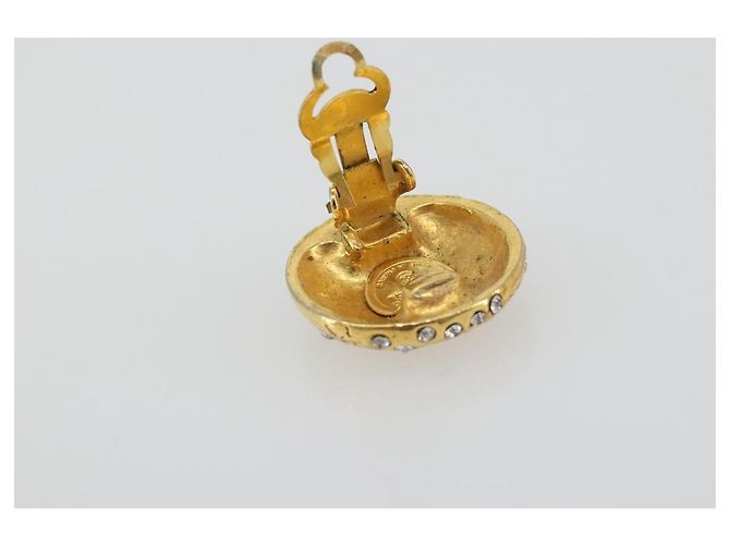 Orecchini CHANEL Metallo Tono Oro CC Auth 198843 - vista 9