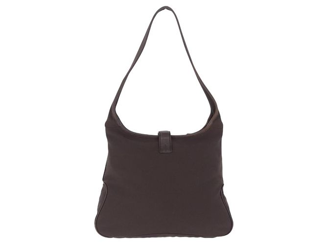 Borsa a tracolla Salvatore Ferragamo Canvas Brown Silver Auth 196735A Marrone Argento - vista 2