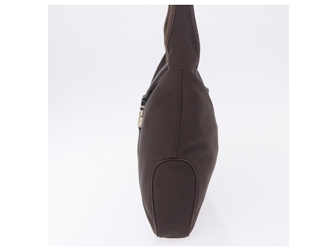 Borsa a tracolla Salvatore Ferragamo Canvas Brown Silver Auth 196735A Marrone Argento - vista 3