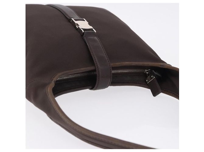 Borsa a tracolla Salvatore Ferragamo Canvas Brown Silver Auth 196735A Marrone Argento - vista 6