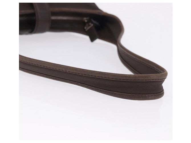 Borsa a tracolla Salvatore Ferragamo Canvas Brown Silver Auth 196735A Marrone Argento - vista 7