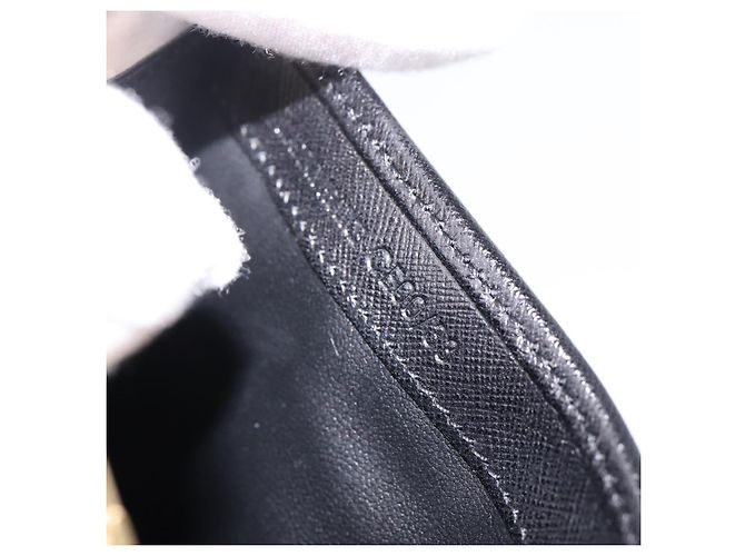 Céline Portafoglio lungo CELINE Macadam Canvas PVC Pelle Oro Nero Auth 198768V D'oro - vista 11