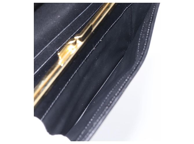 Céline Portafoglio lungo CELINE Macadam Canvas PVC Pelle Oro Nero Auth 198768V D'oro - vista 19