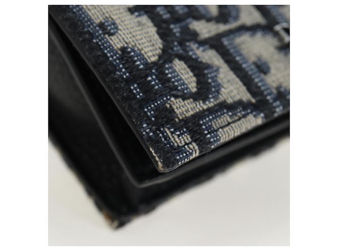 Borsetta a spalla Christian Dior Trotter Canvas Navy Silver Auth 195520V Argento Blu navy - vista 11