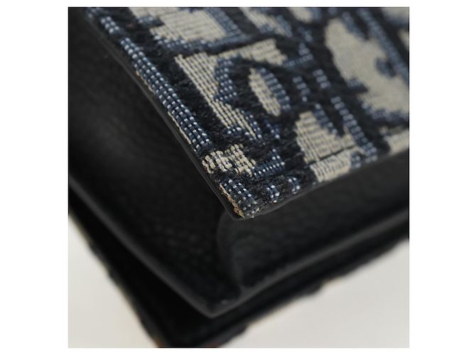 Borsetta a spalla Christian Dior Trotter Canvas Navy Silver Auth 195520V Argento Blu navy - vista 13