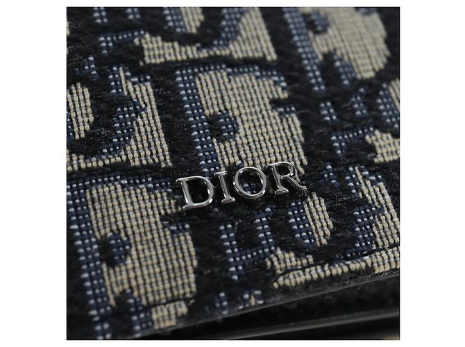Borsetta a spalla Christian Dior Trotter Canvas Navy Silver Auth 195520V Argento Blu navy - vista 15