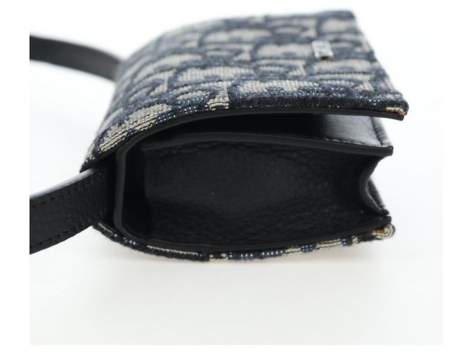 Borsetta a spalla Christian Dior Trotter Canvas Navy Silver Auth 195520V Argento Blu navy - vista 4