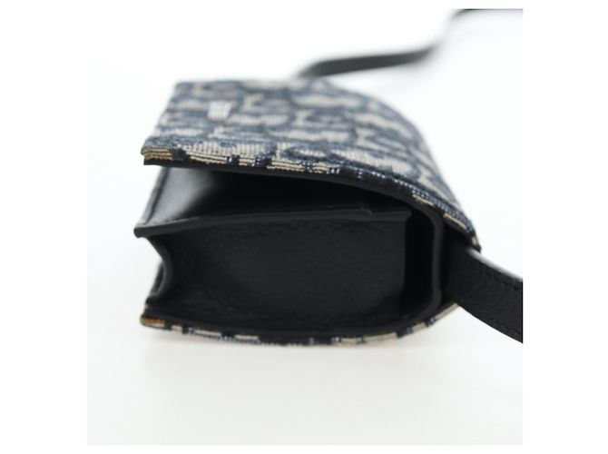 Borsetta a spalla Christian Dior Trotter Canvas Navy Silver Auth 195520V Argento Blu navy - vista 5