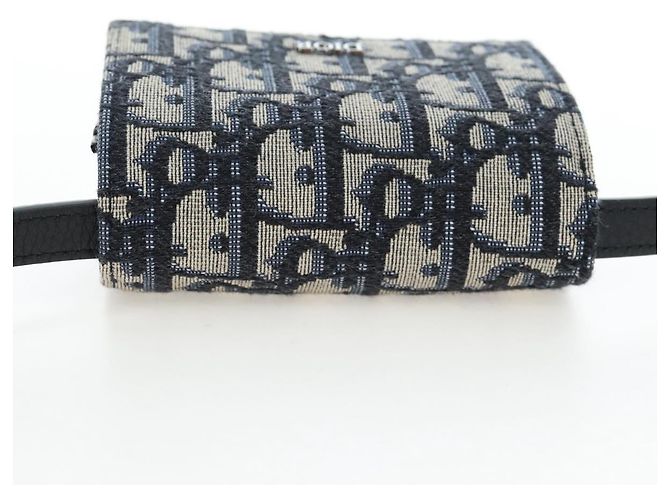 Borsetta a spalla Christian Dior Trotter Canvas Navy Silver Auth 195520V Argento Blu navy - vista 6