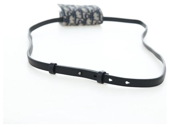Borsetta a spalla Christian Dior Trotter Canvas Navy Silver Auth 195520V Argento Blu navy - vista 7