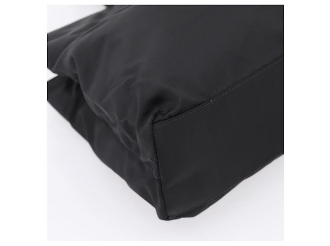 Borsa Tote PRADA Pocono Nylon Nero Argento Auth mr2839 - vista 14