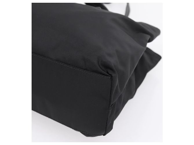 Borsa Tote PRADA Pocono Nylon Nero Argento Auth mr2839 - vista 15