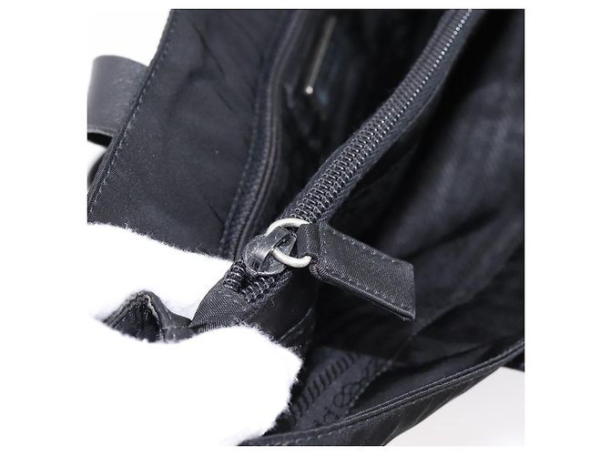 Borsa Tote PRADA Pocono Nylon Nero Argento Auth mr2839 - vista 22