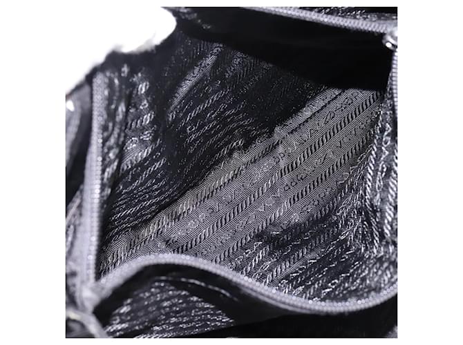 Borsa Tote PRADA Pocono Nylon Nero Argento Auth mr2839 - vista 23