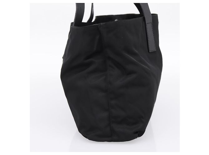 Borsa Tote PRADA Pocono Nylon Nero Argento Auth mr2839 - vista 3