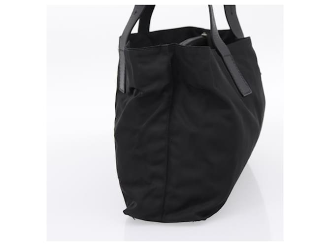 Borsa Tote PRADA Pocono Nylon Nero Argento Auth mr2839 - vista 4