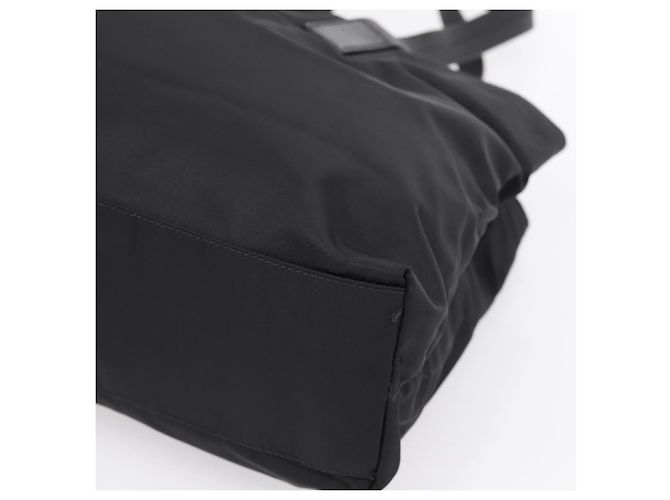 Borsa Tote PRADA Pocono Nylon Nero Argento Auth mr2839 - vista 9