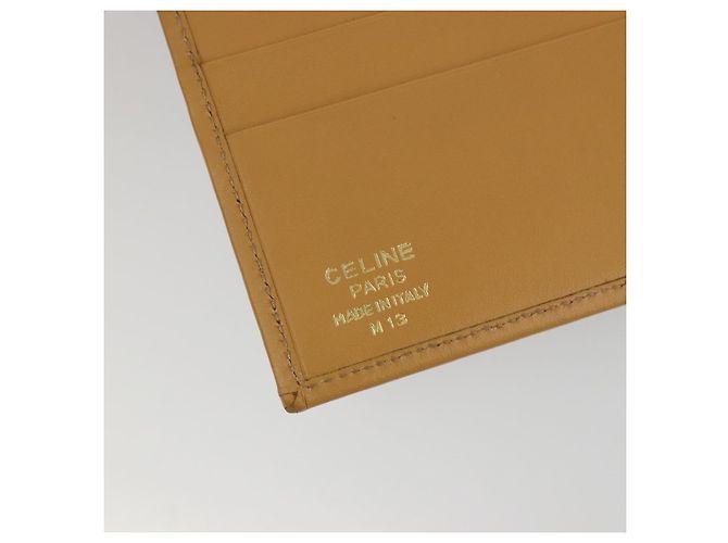 Céline Portafoglio CELINE Macadam PVC Leather Brown Beige Auth am12282V Marrone - vista 17