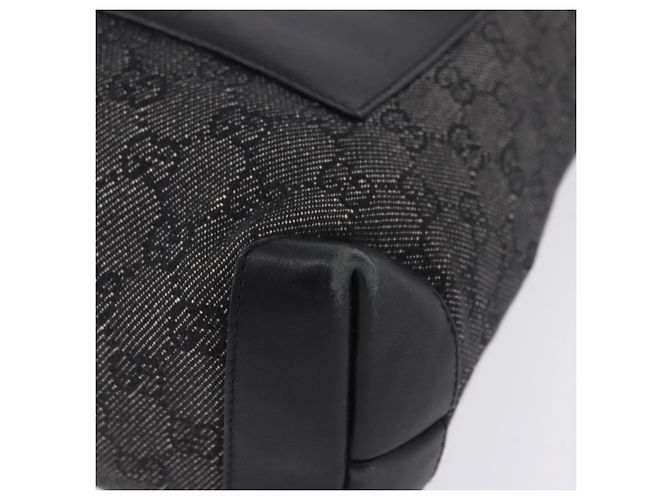 Borsa Tote GUCCI GG Canvas Nero Argento 28893 Auth 198333 - vista 14