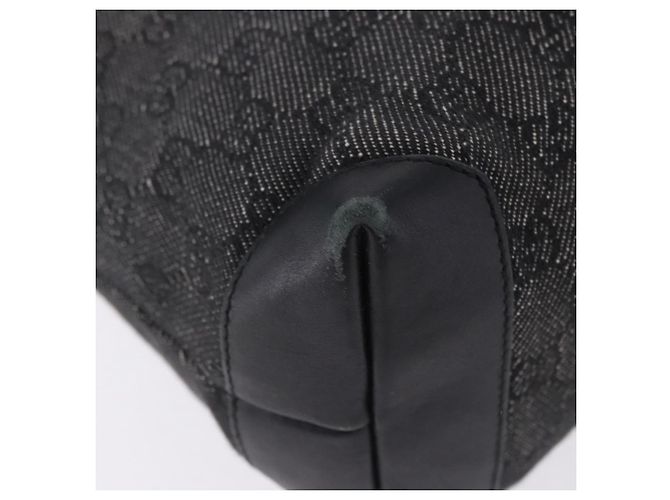 Borsa Tote GUCCI GG Canvas Nero Argento 28893 Auth 198333 - vista 15