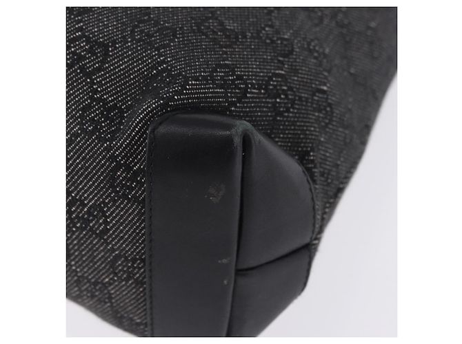Borsa Tote GUCCI GG Canvas Nero Argento 28893 Auth 198333 - vista 16