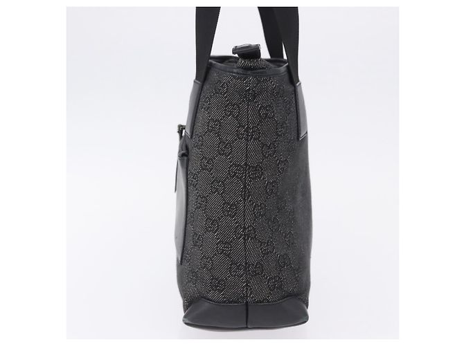 Borsa Tote GUCCI GG Canvas Nero Argento 28893 Auth 198333 - vista 3