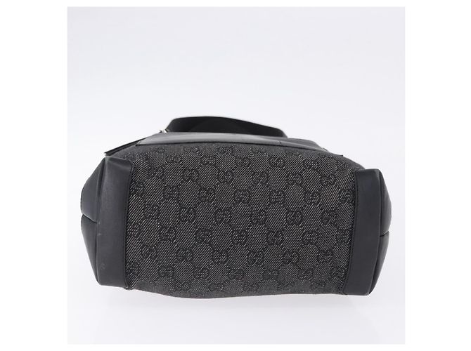 Borsa Tote GUCCI GG Canvas Nero Argento 28893 Auth 198333 - vista 5