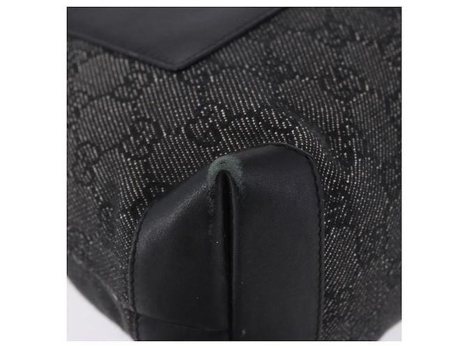 Borsa Tote GUCCI GG Canvas Nero Argento 28893 Auth 198333 - vista 9