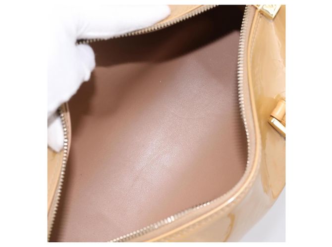 LOUIS VUITTON Monogram Vernis Bedford Hand Bag Noisette M91329 LV Auth am12276V Nocciola - vista 10