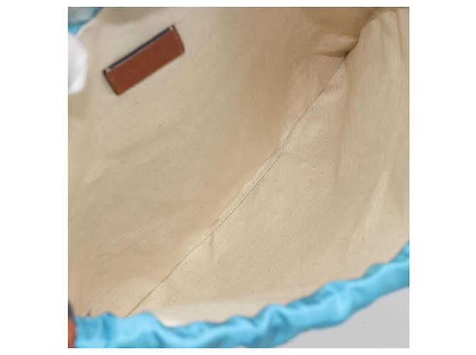 LOEWE Studio Ghibli Howl's Moving Castle Pouch Nylon Blue Auth 167497M - vista 11