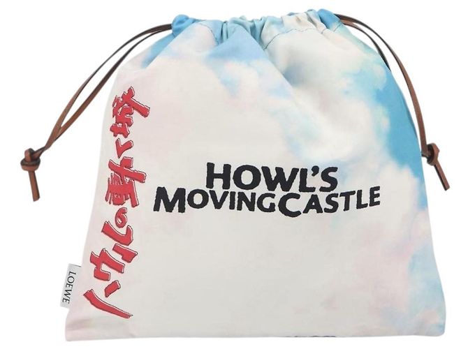 LOEWE Studio Ghibli Howl's Moving Castle Pouch Nylon Blue Auth 167497M - vista 2