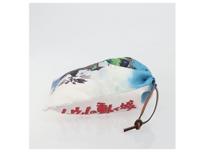 LOEWE Studio Ghibli Howl's Moving Castle Pouch Nylon Blue Auth 167497M - vista 3