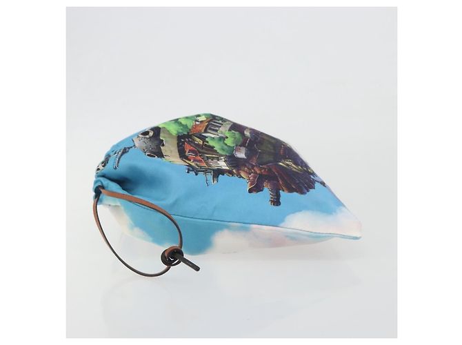 LOEWE Studio Ghibli Howl's Moving Castle Pouch Nylon Blue Auth 167497M - vista 4