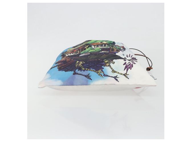 LOEWE Studio Ghibli Howl's Moving Castle Pouch Nylon Blue Auth 167497M - vista 5